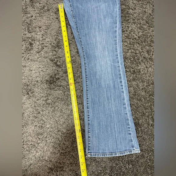 Old navy the sweetheart short stretch denim mid rise bootcut blue jeans size 10 - Picture 13 of 14